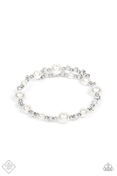 Chicly Celebrity - White Pearl Bracelet Paparazzi