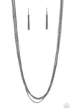 Undauntingly Urban - Black Necklace Paparazzi