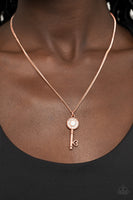 Prized Key Player - Copper Necklace Paparazzi