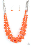 Summer Excursion - Orange Necklace Paparazzi