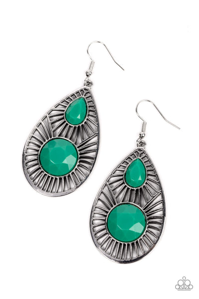 Prima Donna Diva - Green Earrings Paparazzi