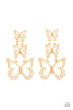 Flamboyant Flutter - Multi- Colored Butterfly Earrings Paparazzi