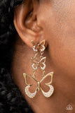 Flamboyant Flutter - Multi- Colored Butterfly Earrings Paparazzi