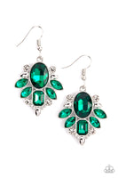 Glitzy Go-Getter - Green Earrings Paparazzi