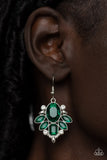 Glitzy Go-Getter - Green Earrings Paparazzi