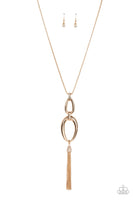 Elegantly Entrancing - Gold Necklace Paparazzi