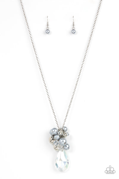 Drip Drop Dazzle - Silver Necklace Paparazzi