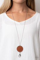 Wondrously Woven - Brown Lanyard Necklace Paparazzi