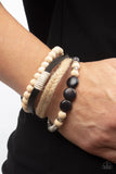 DRIFTER Away - Black Urban Wooden Bracelet Paparazzi