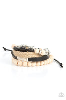 DRIFTER Away - Black Urban Wooden Bracelet Paparazzi