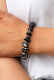 Volcanic Vacay - Silver & Black Bracelet Paparazzi