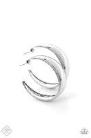 Dune Dynasty - Silver Hoop Earrings Paparazzi