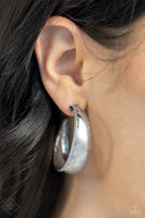 Dune Dynasty - Silver Hoop Earrings Paparazzi