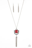 Funky Fringe - Red Necklace Paparazzi