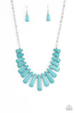 Mojave Empress - Blue Necklace Paparazzi