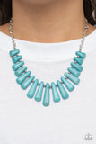 Mojave Empress - Blue Necklace Paparazzi
