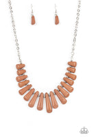 Mojave Empress - Brown Necklace Paparazzi