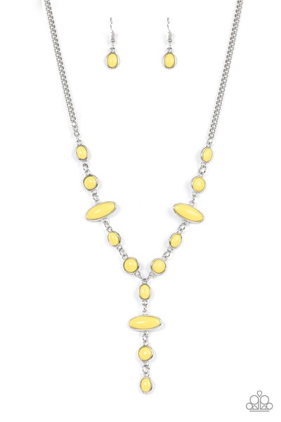 Authentically Adventurous - Yellow Necklace Paparazzi (#861)