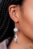 Standalone Sparkle - White Earrings Paparazzi