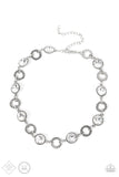 Rhinestone Rollout - White Necklace Paparazzi