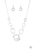 Linked Up Luminosity - Silver Necklace Paparazzi