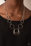 Linked Up Luminosity - Silver Necklace Paparazzi