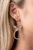 Paradise Found - Gold Butterfly Earrings Paparazzi