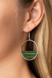 Head-Over-Horizons - Green Earrings Paparazzi