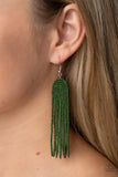 Right as RAINBOW - Green Seed Bead Earring Paparazzi