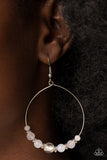 Ambient Afterglow - White Earrings Paparazzi