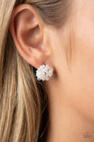 Bunches of Bubbly - White Pearl Earrings Paparazzi