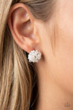 Bunches of Bubbly - White Pearl Earrings Paparazzi