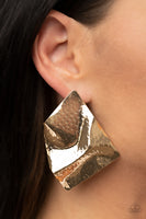 Modern Maverick - Gold Earrings Paparazzi