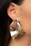 Modern Maverick - Gold Earrings Paparazzi