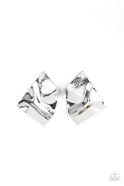 Modern Maverick - Silver Earrings Paparazzi