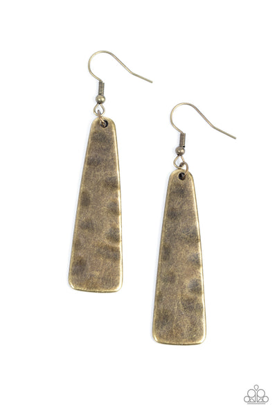 Detailed Definition - Brass Earrings Paparazzi