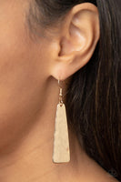 Detailed Definition - Gold Earrings Paparazzi (#861)