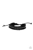 Hard to PLEATS - Black Bracelet Paparazzi