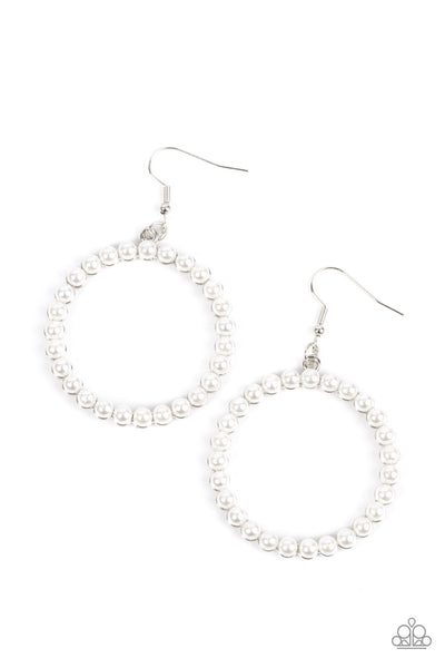 Can I Get A Hallelujah - White Pearl Earrings Paparazzi