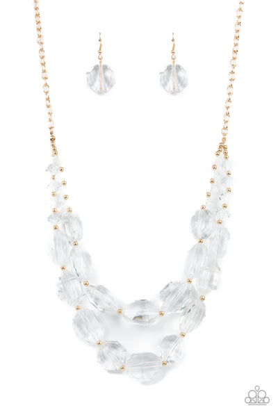 Icy Illumination - Gold Necklace Paparazzi