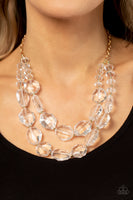 Icy Illumination - Gold Necklace Paparazzi