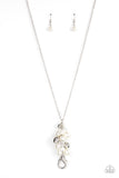 Drip Drop Dazzle - White Lanyard Necklace Paparazzi