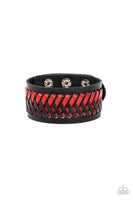 Punk Rocker Road - Red Urban Bracelet Paparazzi