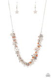 Fearlessly Floral - Orange Necklace Paparazzi