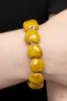 GLAZE a Trail - Yellow Bracelet Paparazzi