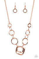 Linked Up Luminosity - Copper Necklace Paparazzi