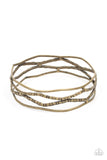 A Narrow ESCAPADE - Brass Bracelet Paparazzi