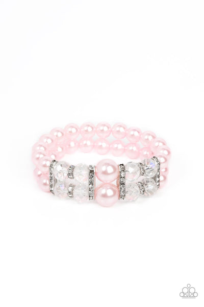 Timelessly Tea Party - Pink Pearl Bracelet Paparazzi