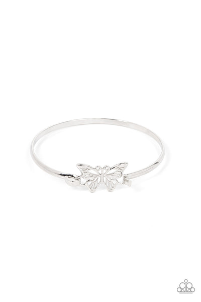 Did I FLUTTER? - Silver Butterfly Bracelet Paparazzi