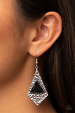 Cosmic Destination - Black Earrings  Paparazzi